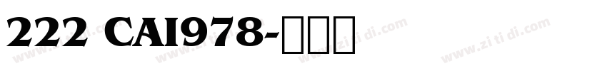 222 CAI978字体转换